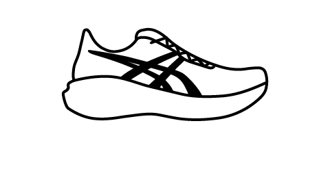 Asics shoe icon drawing