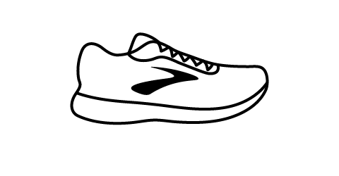 Brooks shoe icon drawing