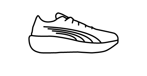 Puma shoe icon drawing